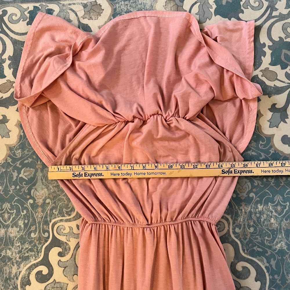 Pink Cotton Sundress Summer Dress Pockets Large Slit Up Both SidesβSOOO COMFY - Picture 6 of 9